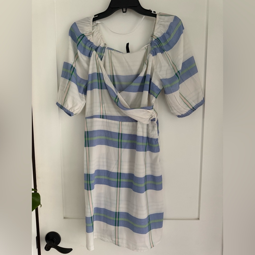 Vero Moda blue plaid dress